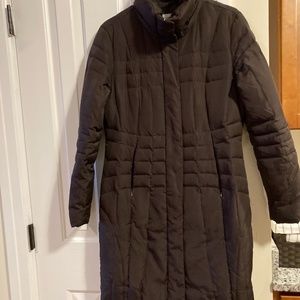 Women’s Calvin Klein Long Down Coat XS Chocolate Brown